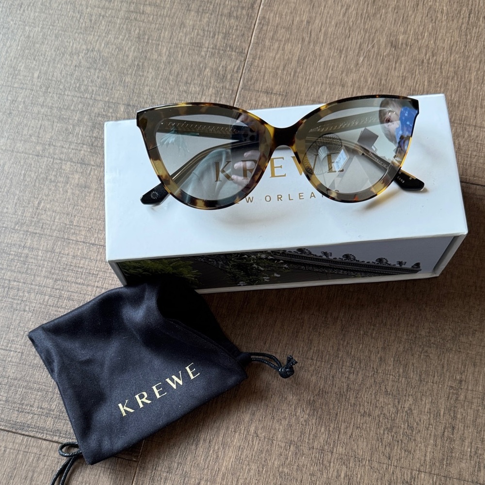 KREWE Monroe Tortoiseshell Cat Eye Sunglasses